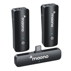 Lavaliera wireless dubla Maono WM600 C2, Sistem cu mufa Usb C foto