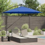 Cumpara ieftin Parasol banana cu brațe albastru azur 294 x 294 x 248 cm