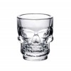 Set 2 pahare din sticla pentru shoturi, forma de craniu, 50 ml, Pufo