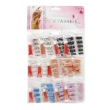 Cumpara ieftin Set unghii false - adeziv inclus, 12 seturi, Multicolor, Global Fashion