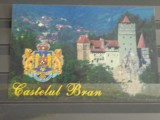 BRAN - Castelul voievodului VLAD TEPES &quot; DRACULA &quot;, vedere dinspre nord- est, Stema regala a Romaniei - pe verso reproducere dupa o veche pictura -, Necirculata, Fotografie, Brasov