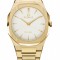 Ceas Stemata Code, quartz, auriu alb, otel inoxidabil, 38 mm