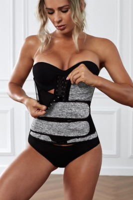 U672-18 Corset modelator din neopren cu sistem dublu de inchidere foto