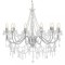 vidaXL Candelabru cu mărgele, argintiu, 12 becuri x E14