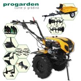ProGARDEN Pachet Campo 1844 Motocultor 18CP + Remorca RM500C + Plug bilonat + Plug reversibil + Prasitoare + Adaptor + 2 Roti metalice 540x170 + 4L Ul