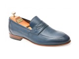 Mocasini eleganti LE COLONEL albastri, 65926, din piele naturala