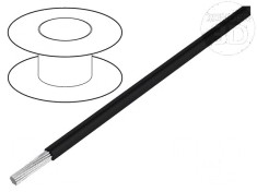 Cablu HookUp Wire litat Cu 24AWG PTFE negru 1kV 30,5m 100ft - Cablu electric litat 24AWG PTFE negru 30,5m