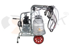 EMT. Aparat de muls vaci 2 posturi cu 2 bidoane din aluminiu 30 litrii