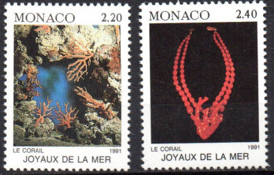 C5240 - Monaco 1991 - Corali 2v. neuzat,perfecta stare foto