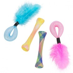 Trixie set de 4 jucarii cu pene pentru pisici 15 cm foto