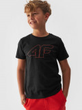 Tricou cu imprimeu pentru băieți - negru, 4F Sportswear