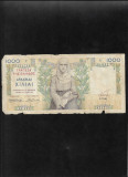 Grecia 1000 drahme drachmai 1935 seria434796 uzata rupta