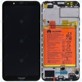 Huawei Honor 7C (LND-L29) Capac frontal modul display + LCD + digitizer + baterie negru 02351USW