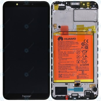 Huawei Honor 7C (LND-L29) Capac frontal modul display + LCD + digitizer + baterie negru 02351USW foto