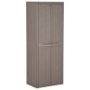 VidaXL Dulap de depozitare grădină, maro, 65x45x172 cm PP aspect lemn 151241