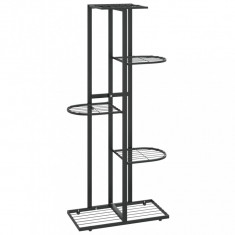 Suport pentru flori cu 5 niveluri, negru, 43x22x98 cm, metal