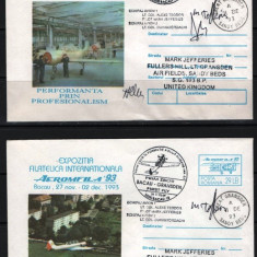 ROMANIA 1993 - AVIATIE. PRIM ZBOR AVION IAK-52. PLICURI OCAZIONALE, FDCRO4