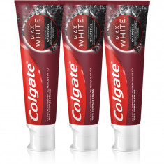 Colgate Max White Charcoal pasta de dinti pentru albire 3 x 75 ml