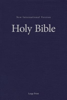 NIV, Single-Column Pew and Worship Bible, Large Print, Hardcover, Blue foto