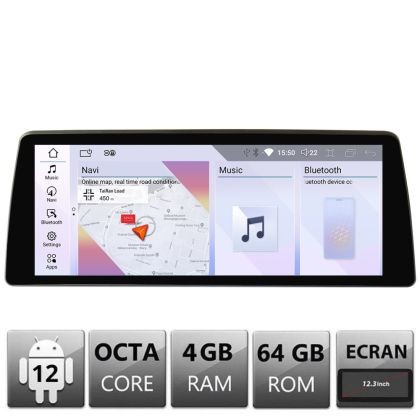 Navigatie BMW Seria 5 E60 2006-2012 cu ecran CIC Android ecran 10.25&quot; 4+64 4G BT CarStore Technology