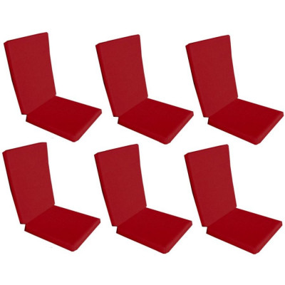 Set 6 perne decorative pentru scaun de bucatarie cu spatar, dimensiune sezut 42x40 cm, spatar 42x50 cm, culoare visiniu foto
