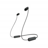 Cumpara ieftin Casti In-Ear Sony WI-C100B, Wireless, Bluetooth, IPX4, Microfon, Fast pair, Autonomie 25 ore, Negru