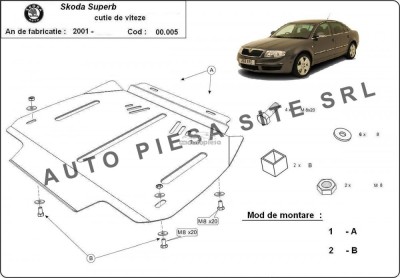 Scut metalic cutie automata Skoda Superb fabricata in perioada 2001 - 2008 APS-00,005 foto