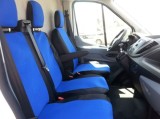 2+1 Huse Scaune pentru FORD TRANSIT 2013+ Microbuze Negru Albastru Textile