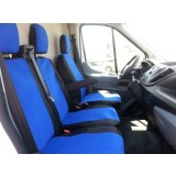 2+1 Huse Scaune pentru FORD TRANSIT 2013+ Microbuze Negru Albastru Textile