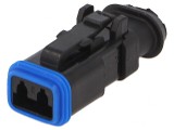 Conector cablu-cablu PX0 mufă 2 pini neagră