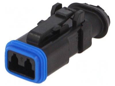 Conector cablu-cablu PX0 mufă 2 pini neagră foto