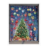 Cumpara ieftin Sticker/Autocolant Craciun Brad cu Pasari, Globuri si Cadouri - 139337