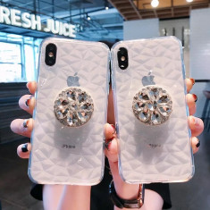 Husa transparenta cu Popsocket si pietricele pt. Samsung Galaxy S9+ , S9 Plus foto