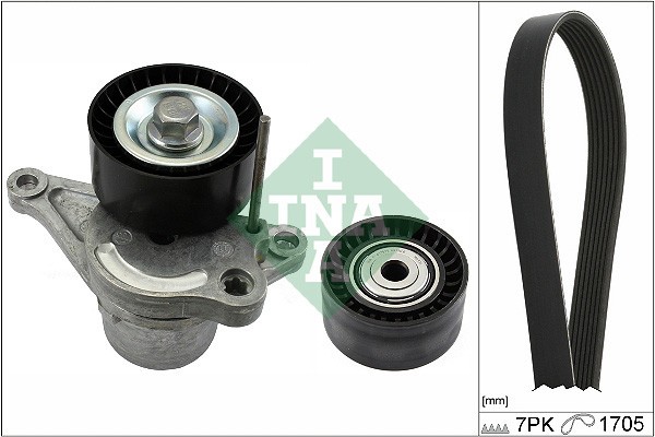 INA 529 0423 10 Set curea transmisie cu caneluri
