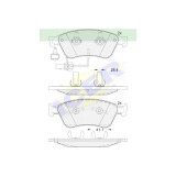 Set placute frana punte fata Icer 181725 Audi A6 (C6), 05.2004-03.2011, A8, 1994-2010; VW Phaeton 2002-2016