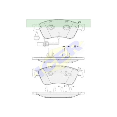 Set placute frana punte fata Icer 181725 Audi A6 (C6), 05.2004-03.2011, A8, 1994-2010; VW Phaeton 2002-2016 foto