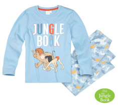 Pijamale copii Cartea Junglei bleu, 8 ani, 128 cm foto