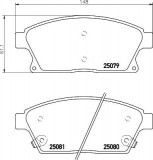 Placute frana Cadillac Ats; Chevrolet Cruze (J300), Orlando (J309), Trax, Volt; Opel Ampera, Astra J, Mokka, Zafira Tourer C (P12); Vauxhall ZAFIRA M