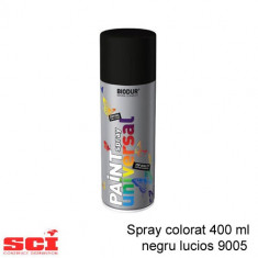 Spray colorat 400 ml negru lucios 9005 foto