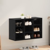 vidaXL Dulap pentru pantofi Stejar negru 103x30x51 cm Lemn compozit