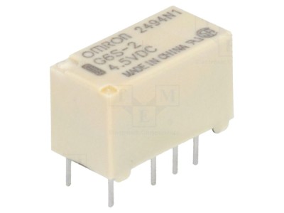 Releu electromagnetic DPDT 4,5VDC 2A foto