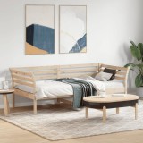 VidaXL Pat de zi fără saltea 75x190 cm din lemn masiv de pin