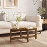 Masuta cafea vidaXL lemn masiv pin, 87x48x35cm, maro miere. Măsuță living, canapea, colțar,  design rustic