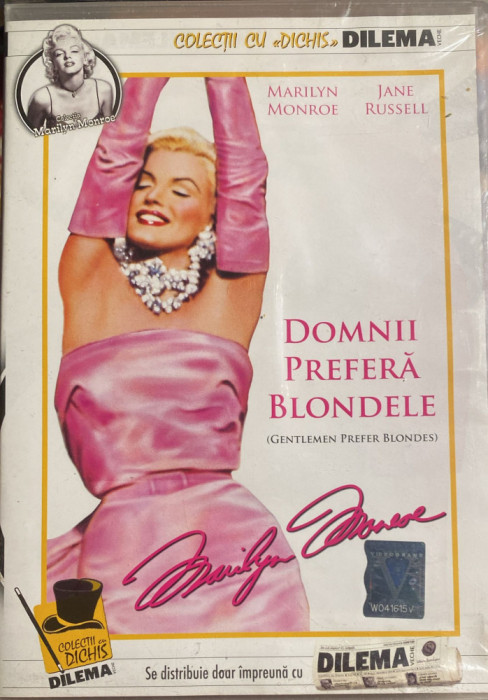 MARILYN MONROE,DOMNII PREFERA BLONDELE/FILM DE COLECTIE SIGILAT CU HOLOGRAMA