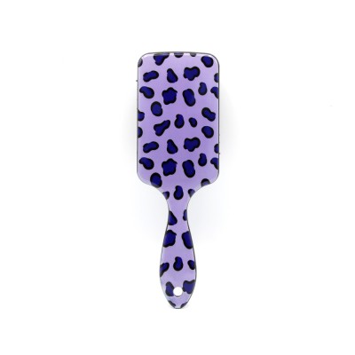 Perie pentru par, dreptunghiulara, Leopard, Mov foto