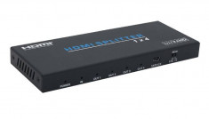 Splitter EVOCONNECT HDV-B14IH 1x4 HDMI 2.0 UltraHD 18Gbps Negru foto