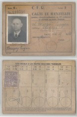 Romania, Carte de identitate C.F.R., Cluj, 1945