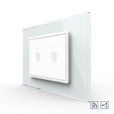 Cumpara ieftin Intrerupator dublu touch wireless Livolo, cap scara/cruce, alb, standard italian