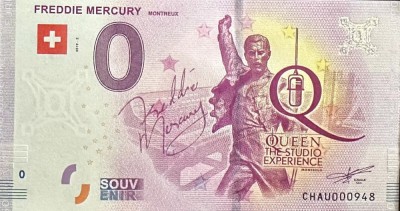 !!! F. RARR : 0 EURO SOUVENIR - ELVETIA , FREDDIE MERCURY - 2019.2 - UNC // NU TRIMIT PRIN CURIER foto