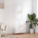 VidaXL Dulap &icirc;nalt, alb, 69,5x34x180 cm, lemn compozit